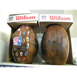 2 WILSON OFFICIAL FOOTBALLS