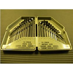 15 PIECE HEX SET METRIC/IMPERIAL MEASUREMENTS