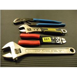 3 WRENCHES/WIRE STRIPPERS