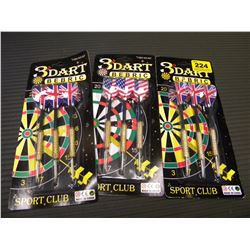 3 PACKS OF 3 THROWING DARTS............