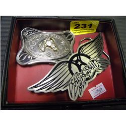 WESTERN & AEROSMITH BELT BUCKLE