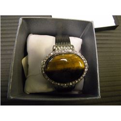 TIGERS-EYE WRISTBAND WATCH