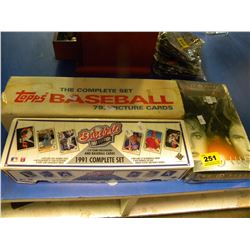 2 BOXES OF BASEBALL CARDS & X-FILES COLLECTIBLE CARD GAME