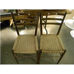 2 MATCHING LADDER BACK CHAIRS