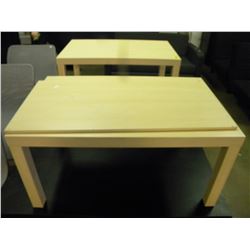 2 PINE COLOURED COFFEE TABLES