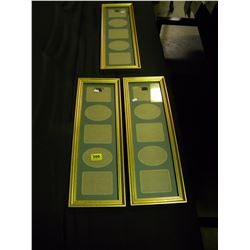 3 GOLD FRAMED PHOTOS