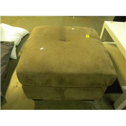 BROWN MICROFIBER FOOT STOOL