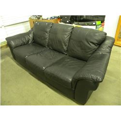 BLACK LEATHER SOFA