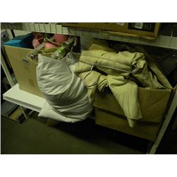 2 BOXES OF MISC & LARGE LOT OF CARDBOARD SHEETS