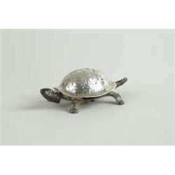 ENGLISH SILVER TURTLE FORM TABLE BELL