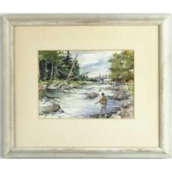 M. L. C. WEKER (American, 20th Century) FLY FISHING