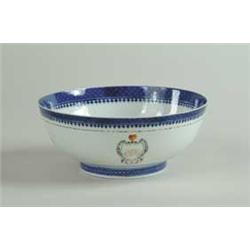 FINE CHINESE EXPORT LARGE FOOTED PUNCH BOWL