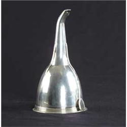 GEORGE III SILVER WINE FUNNEL