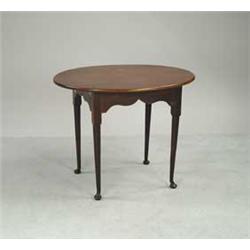 QUEEN ANNE PAINTED MAPLE OVAL TAVERN TABLE