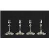 Image 1 : FOUR EARLY SILVER PLATED CANDLESTICKS