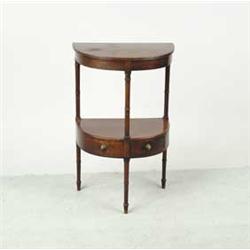 GEORGE III MAHOGANY SMALL DEMILUNE WASH STAND