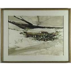 GEORGE A. WEYMOUTH (American, 1936-) “SNOWDROPS”