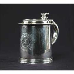 OUTSTANDING WILLIAM III SILVER TANKARD