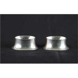 PAIR OF ENGLISH SILVER OPEN TRENCHER SALTS