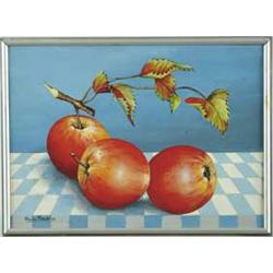 NADA MACKLIN (American, 20th Century) RED APPLES