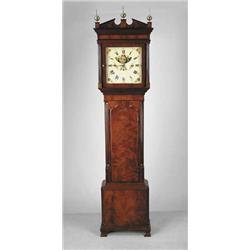 REGENCY INLAID MAHOGANY LONG CASE CLOCK