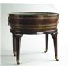 Image 1 : GEORGE III BRASS MOUNTED MAHOGANY WINE COOLER ON STAND
