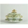 Image 1 : THREE PIECE CHINESE EXPORT GREEN AND WHITE SAUCE TUREEN