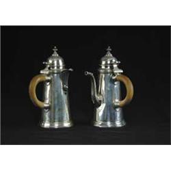 PAIR OF SMALL SIDE SPOUT LIGHTHOUSE SHAPED TEAPOTS