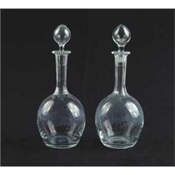 PAIR OF SIGNED BACCARAT DECANTERS