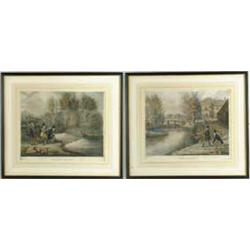 G. HUNT (English, 19th Century) “TROLLING FOR PIKE” AND “FLY FISHING”