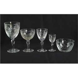 51 PIECES OF WEBB CORBET CUT GLASS STEMWARE