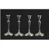 Image 1 : SET OF FOUR SILVER PLATED TALL CANDLESTICKS