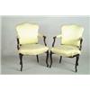 Image 1 : PAIR OF ENGLISH OPEN UPHOLSTERED ARMCHAIRS IN THE FRENCH MANOR