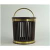 Image 1 : ENGLISH BRASS BOUND MAHOGANY PLATE PAIL. 
