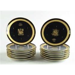 FINE SET OF FOURTEEN FRENCH SERVICE PLATES
