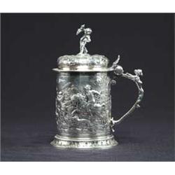 OUTSTANDING CONTINENTAL SILVER TANKARD