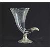 Image 1 : FINE GERMAN GLASS AND SILVER HORN VASE