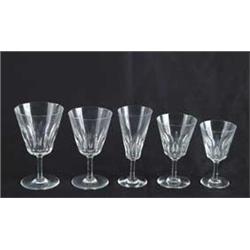 FIFTY-THREE PIECE STEMWARE SET BY BACCARAT, FRANCE