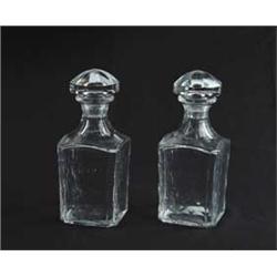 PAIR OF SIGNED BACCARAT DECANTERS