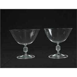 PAIR OF ORREFORS COMPOTES