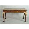 Image 1 : GEORGE I BURL WALNUT AND PARCEL-GILT MARBLE TOP CONSOLE TABLE