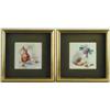 Image 1 : PAIR OF UNSIGNED SMALL WATERCOLOR STILL LIFES