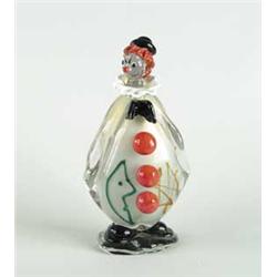 LARGE ITALIAN COLORED GLASS CLOWN