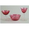 Image 1 : FIFTEEN PIECES OF CRANBERRY GLASS