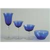 Image 1 : TWENTY-EIGHT PIECES COBALT GLASSWARE