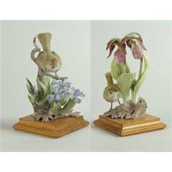 PAIR OF ROYAL WORCESTER PORCELAIN BIRDS MODELED BY DOROTHY DOUGHTY