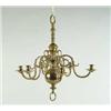 Image 1 : FIVE BRANCH BRASS CHANDELIER