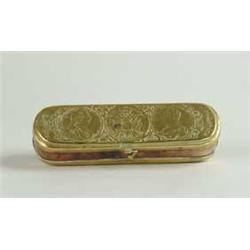 OVAL BRASS COPPER HINGED OVAL TOBACCO BOX
