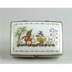 FRENCH LIMOGES PORCELAIN HINGED BOX FOR TIFFANY & CO