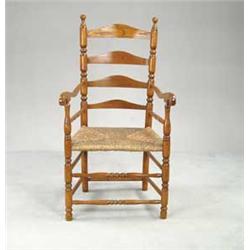 18TH CENTURY LADDERBACK ARM CHAIR